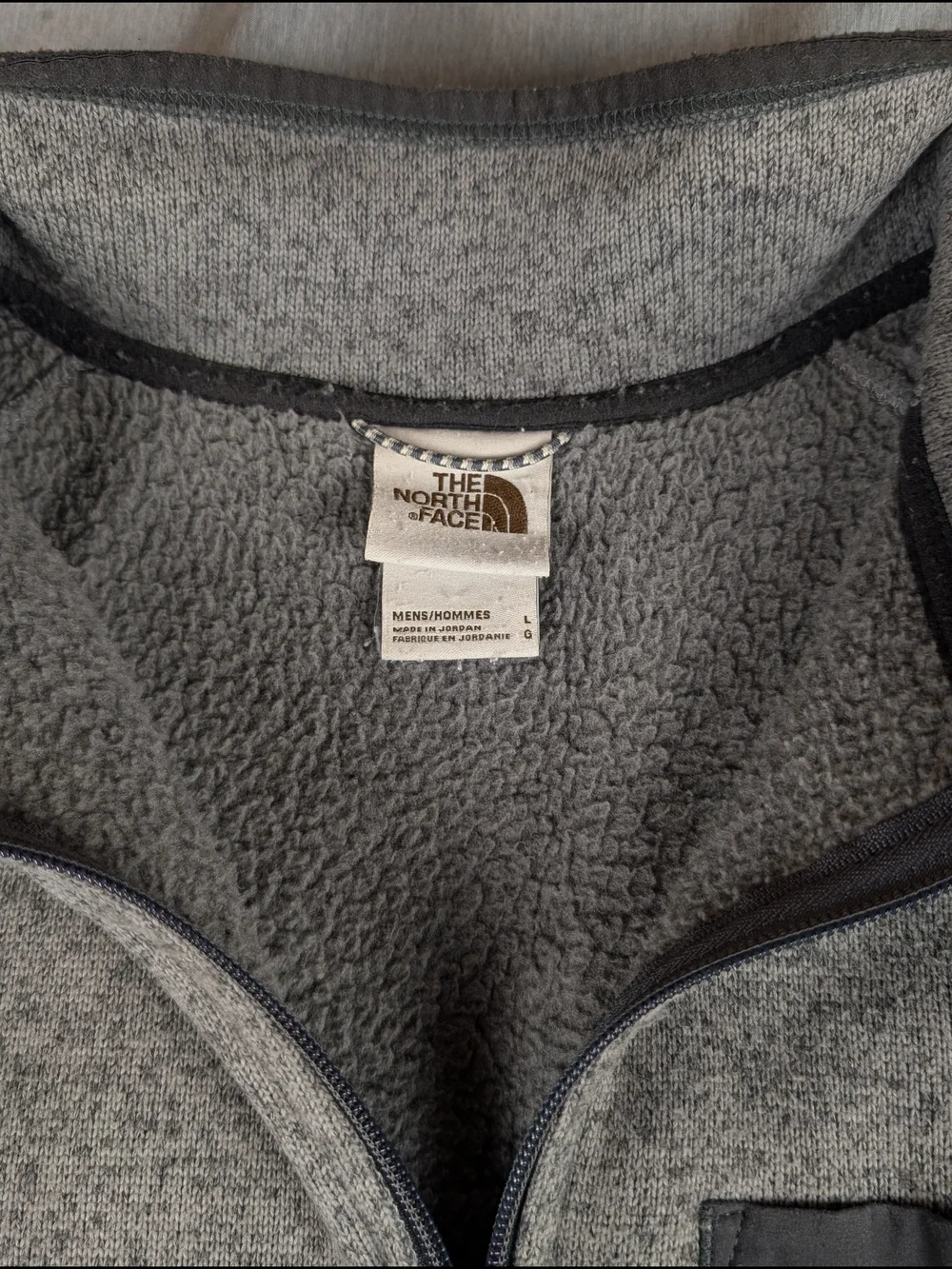 The North Face‎ Gordon Lyons Full Zip Fleece Jacket Men's L Grey